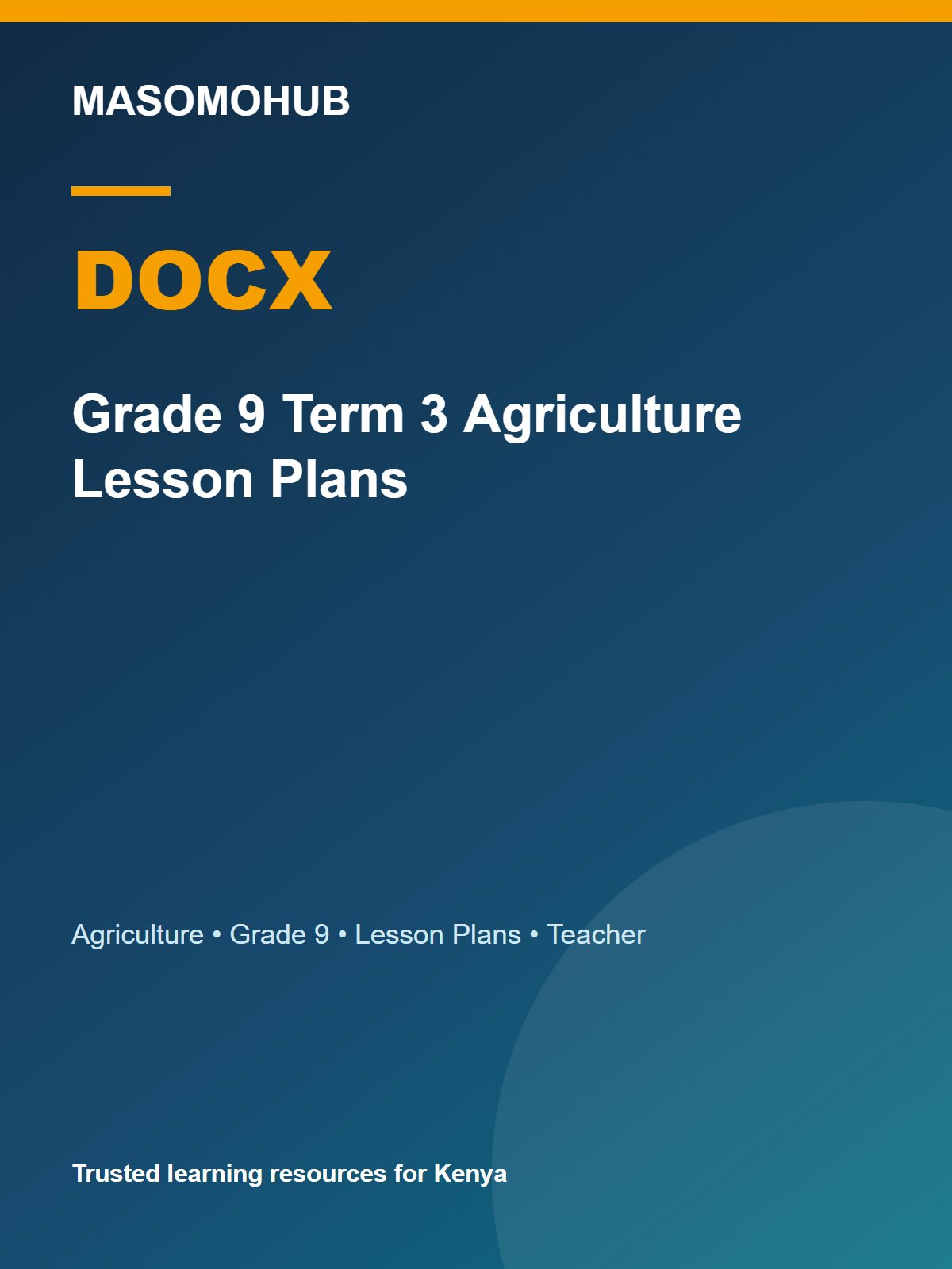 Thumbnail preview of Grade 9 Term 3 Agriculture Lesson Plans