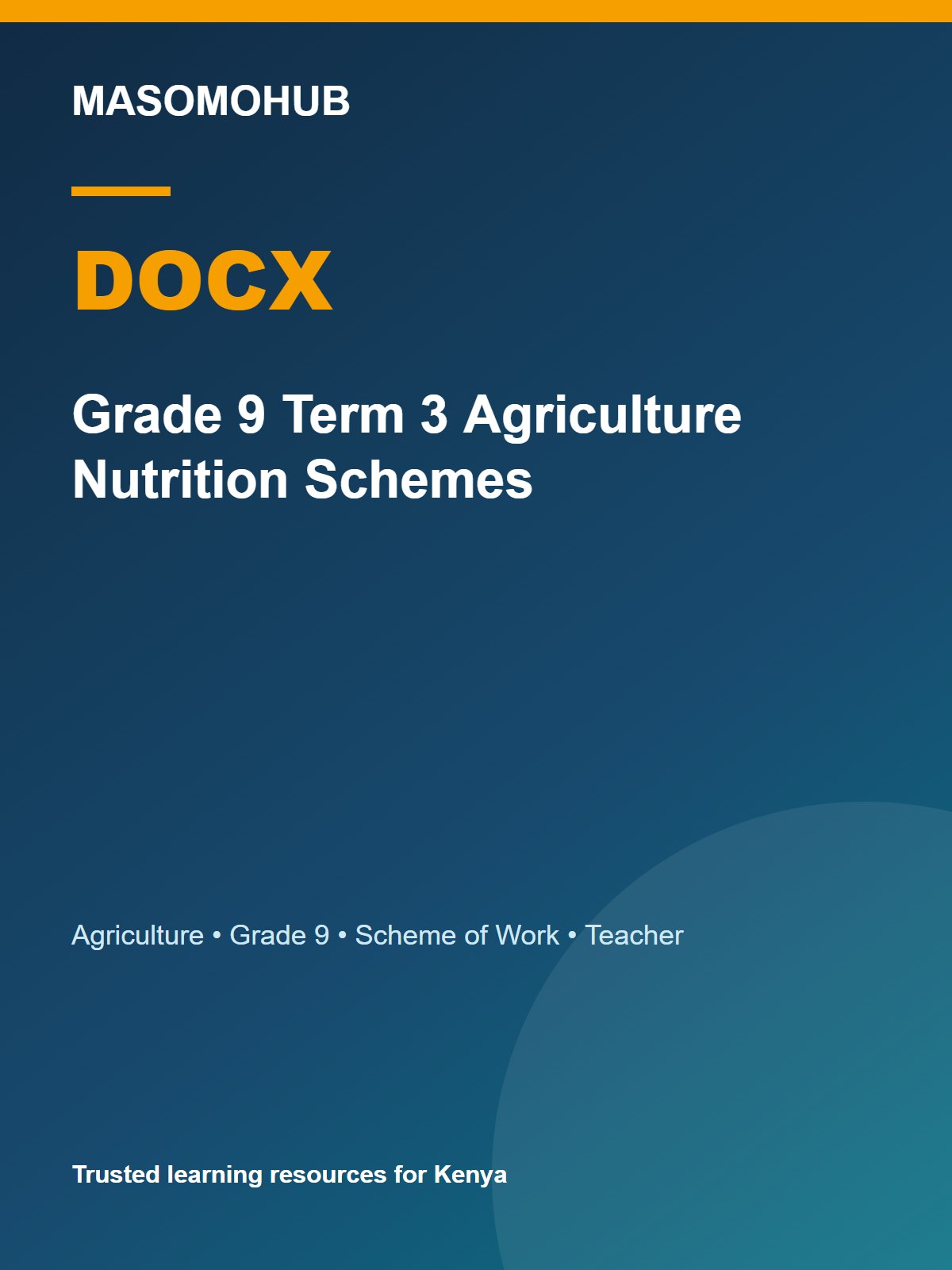 Thumbnail preview of Grade 9 Term 3 Agriculture Nutrition Schemes
