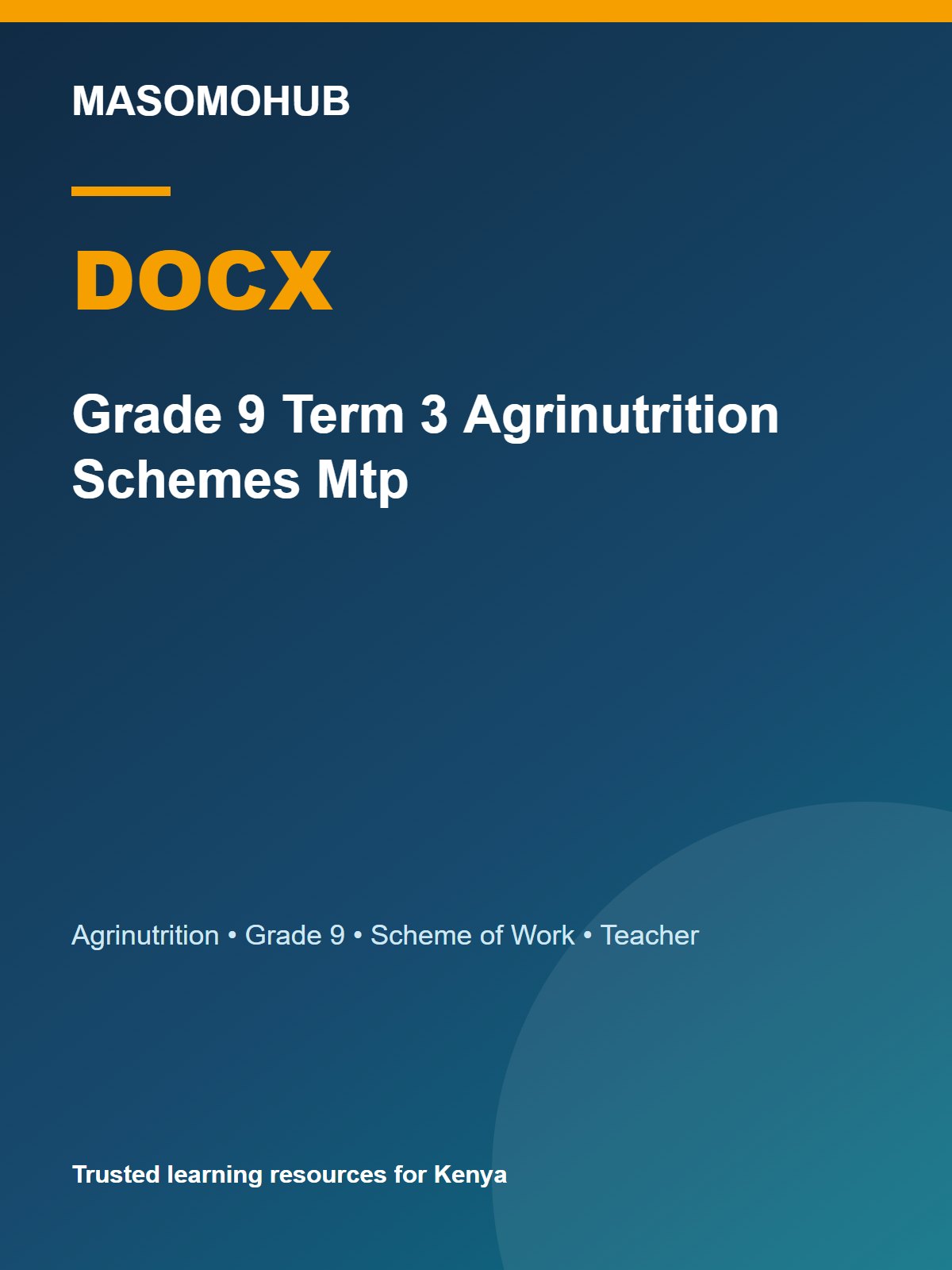 Thumbnail preview of Grade 9 Term 3 Agrinutrition Schemes Mtp