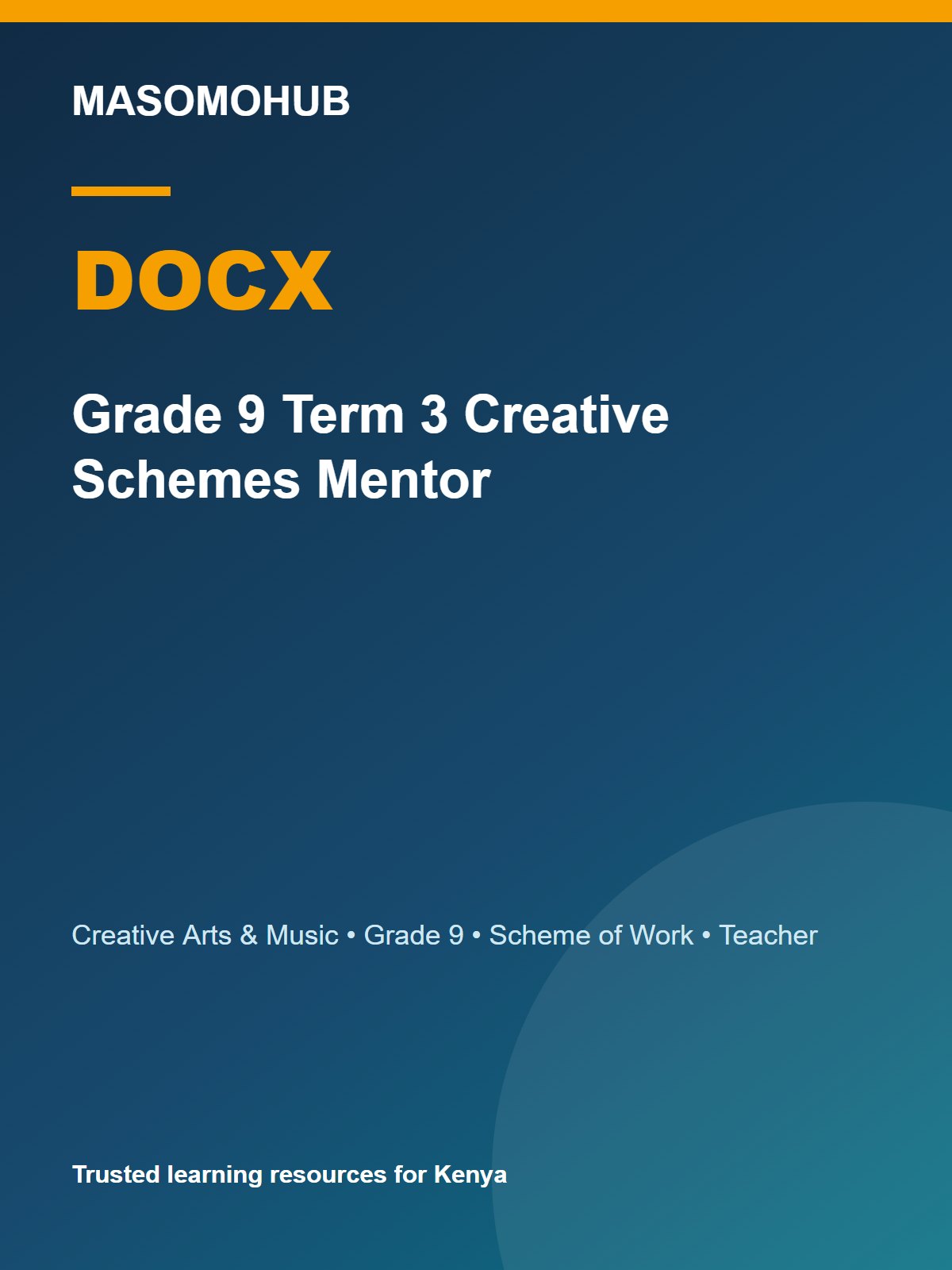 Thumbnail preview of Grade 9 Term 3 Creative Schemes Mentor