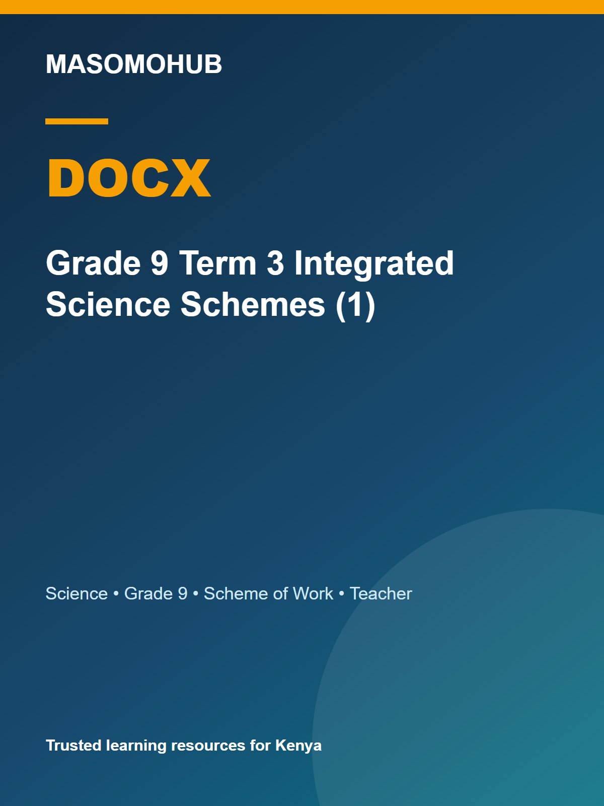Thumbnail preview of Grade 9 Term 3 Integrated Science Schemes (1)