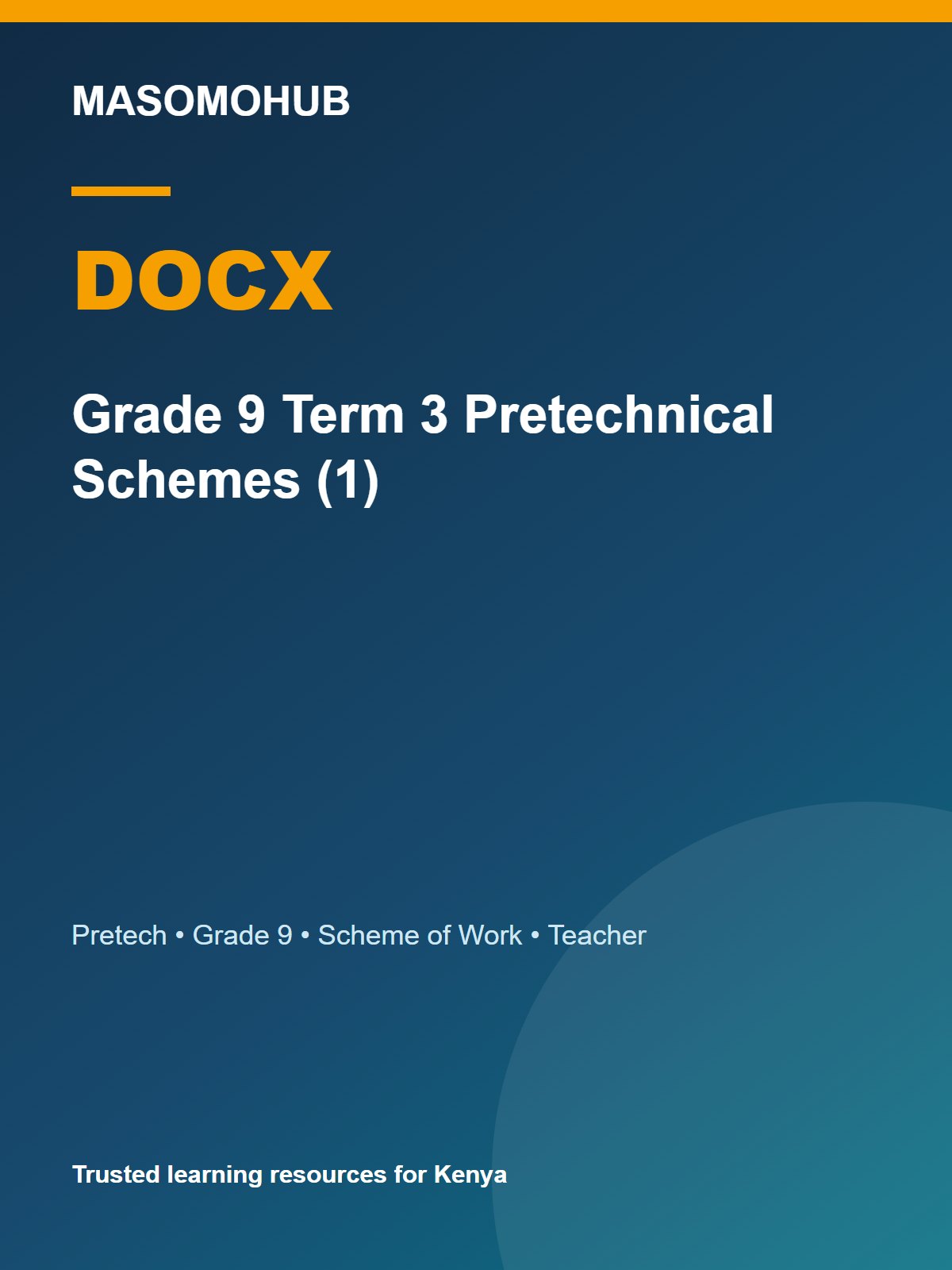 Thumbnail preview of Grade 9 Term 3 Pretechnical Schemes (1)