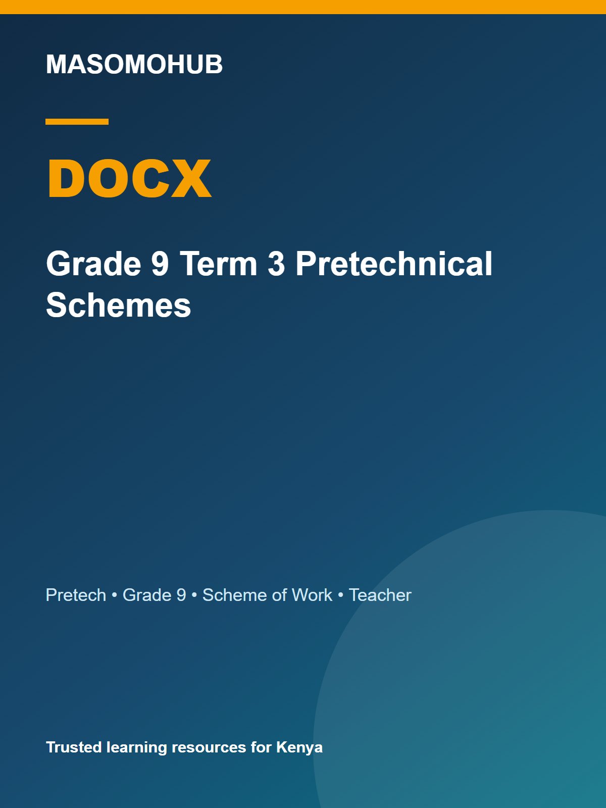 Thumbnail preview of Grade 9 Term 3 Pretechnical Schemes