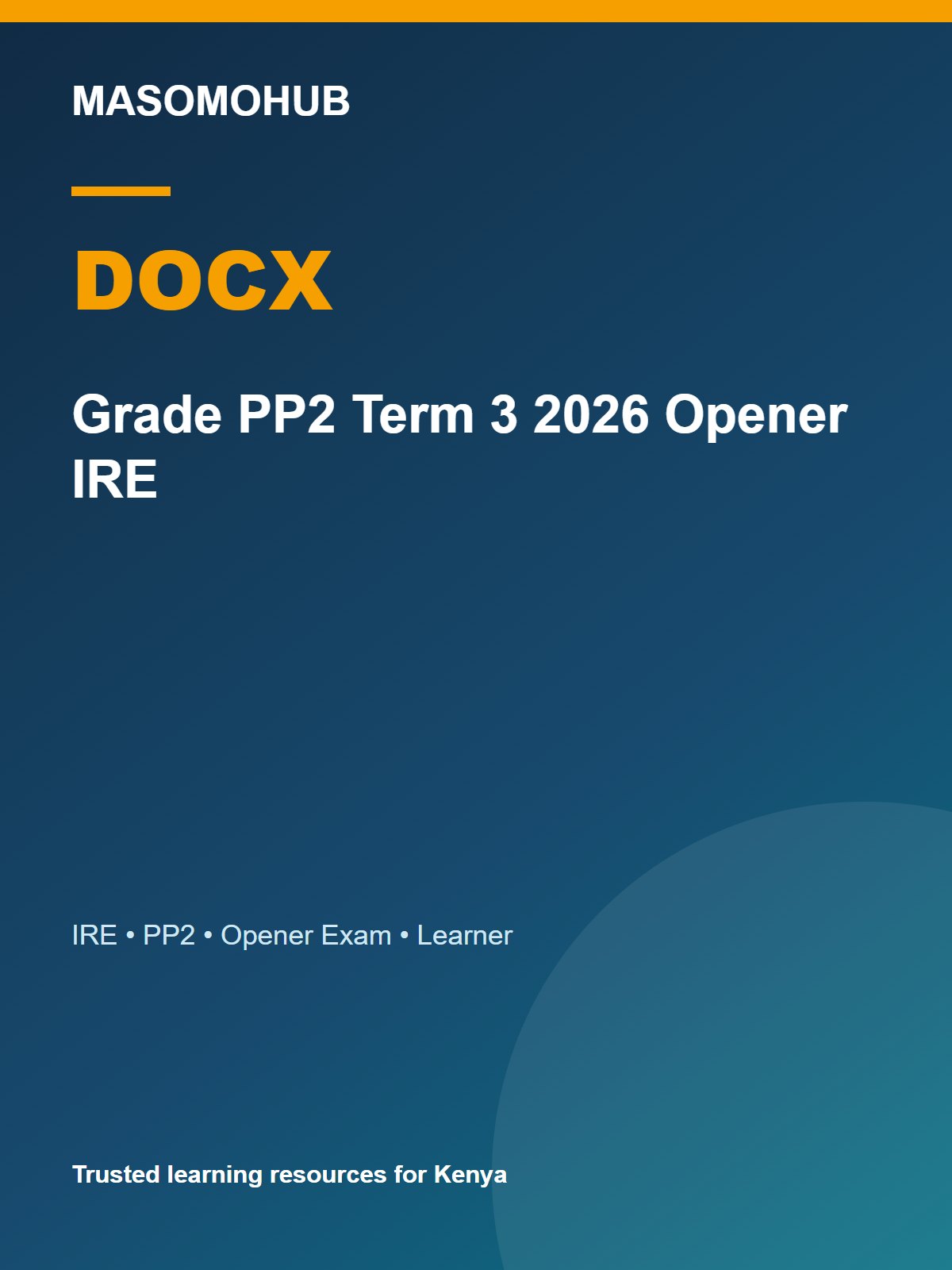 Thumbnail preview of Grade PP2 Term 3 2026 Opener IRE