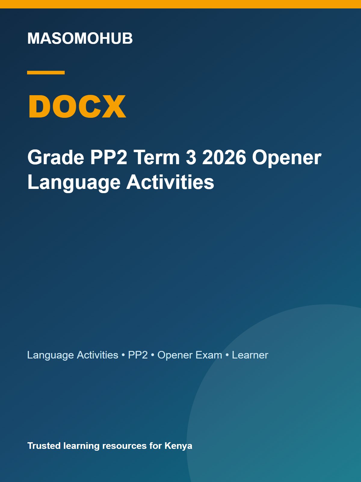 Thumbnail preview of Grade PP2 Term 3 2026 Opener Language Activities