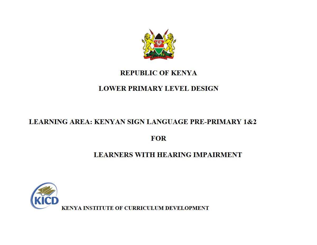 Thumbnail preview of Kenyan SIGN Language PRI Primary 1 2