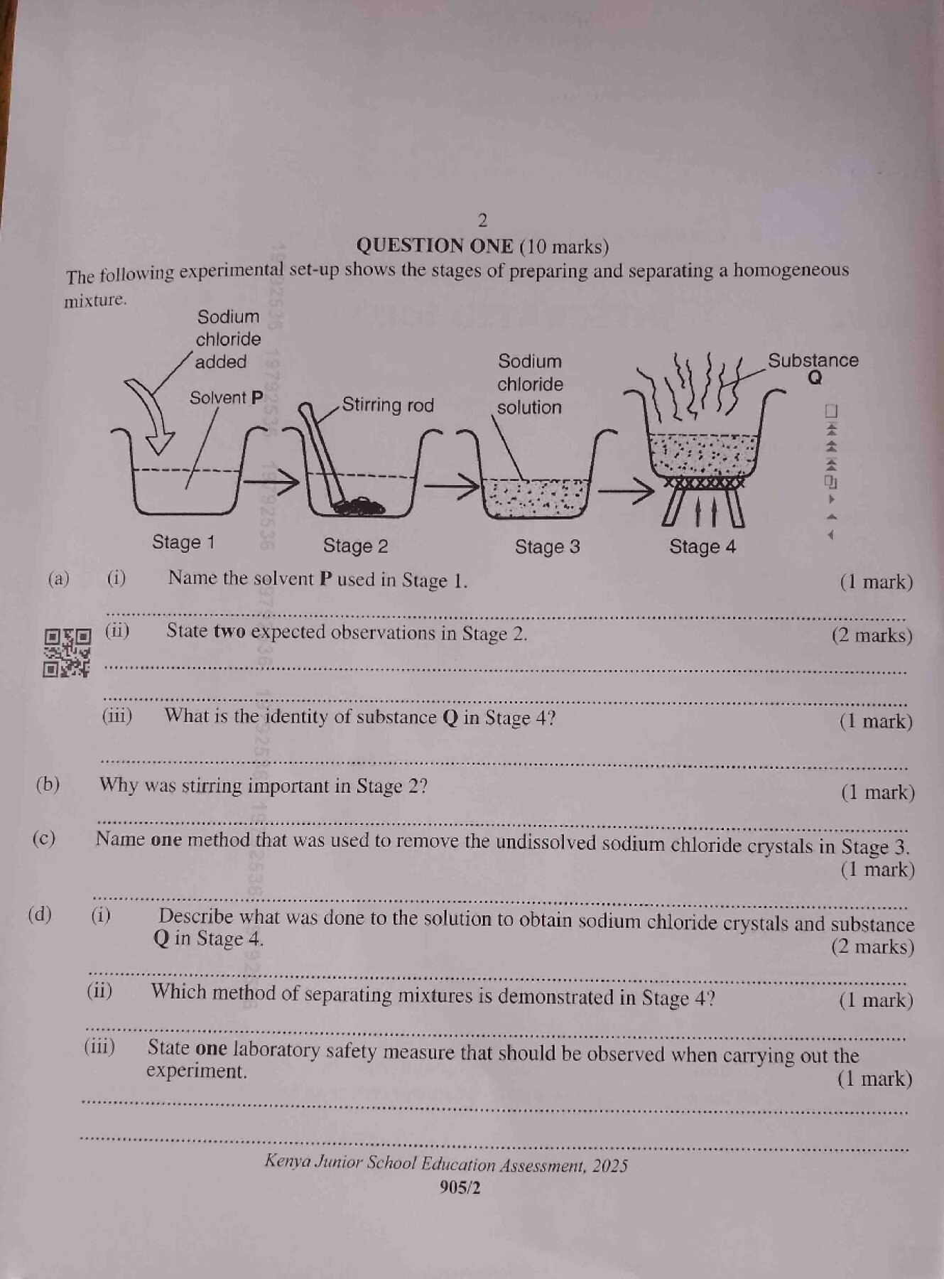 Thumbnail preview of KJSEA 2025 Integrated Science Paper 2