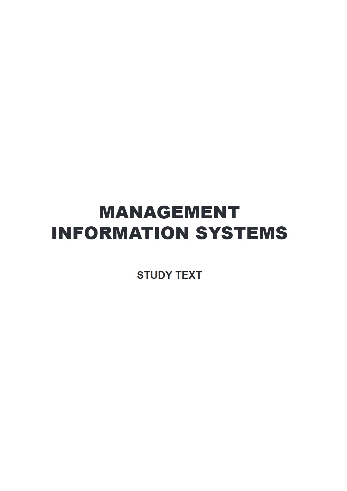Thumbnail preview of Management Information Systems