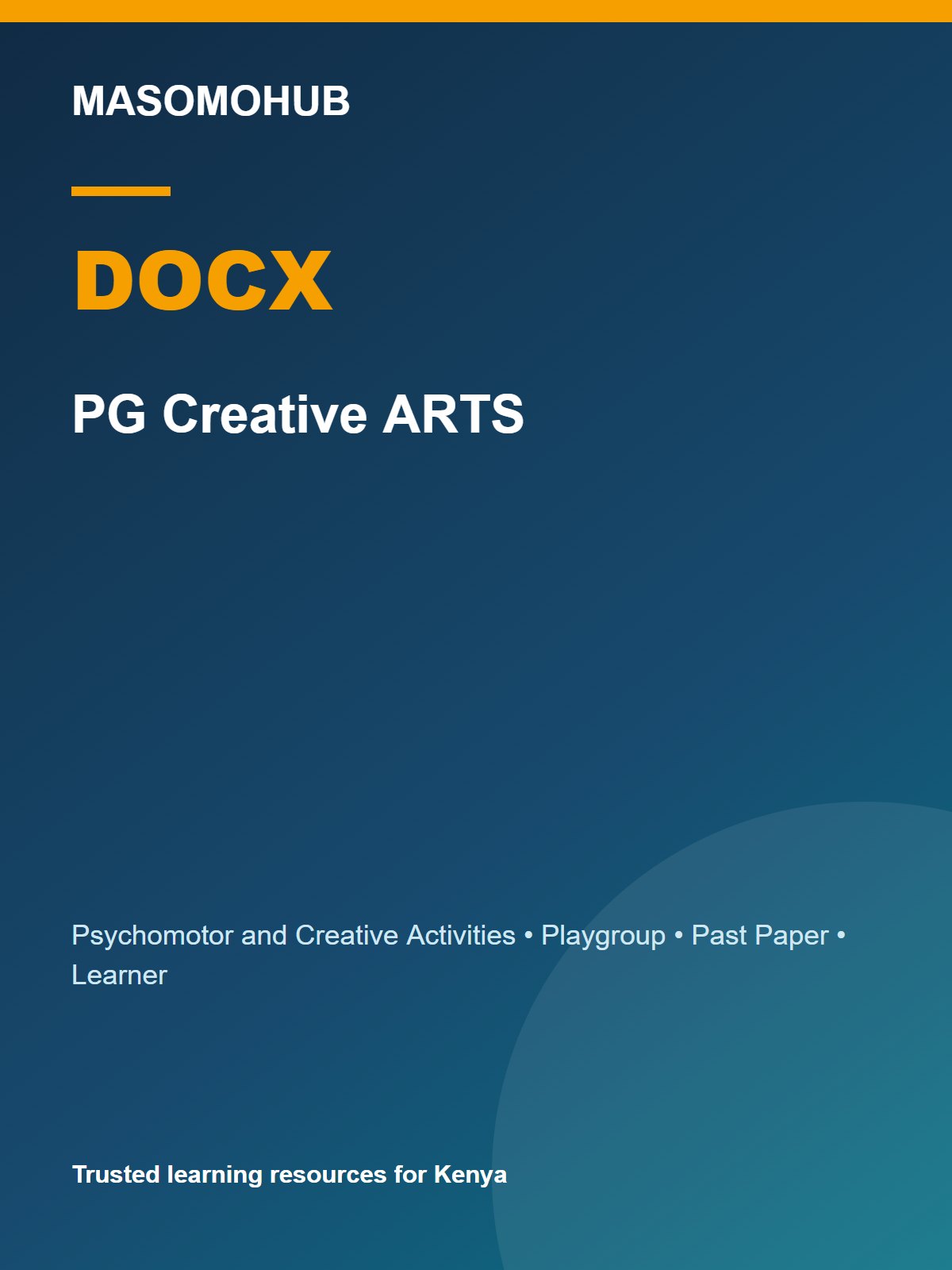 Thumbnail preview of PLAYGROUP TERM 2: ENDTERM ASSESSMENT 2026 CREATIVE ARTS