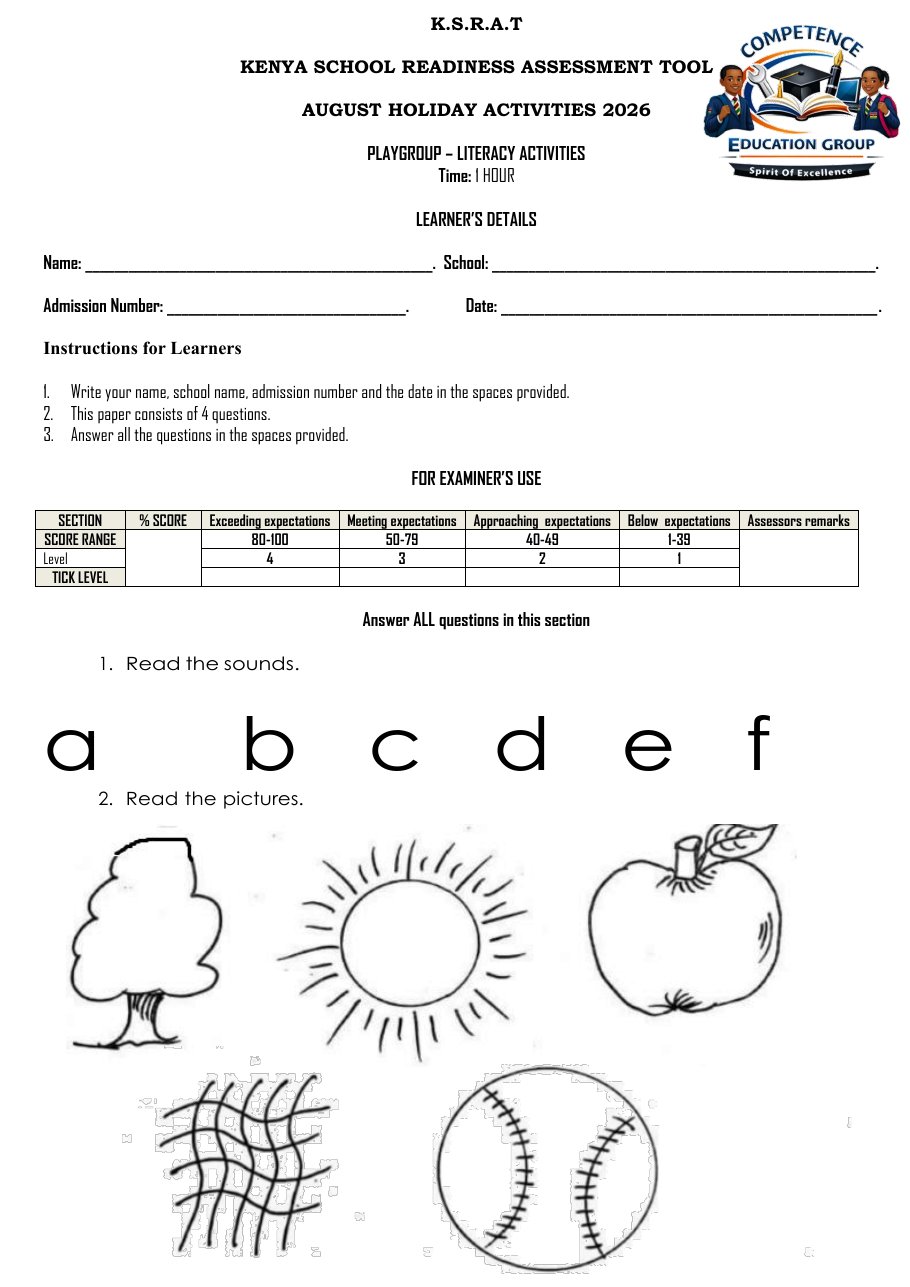 Thumbnail preview of August Holiday 2026  Play Group Literacy