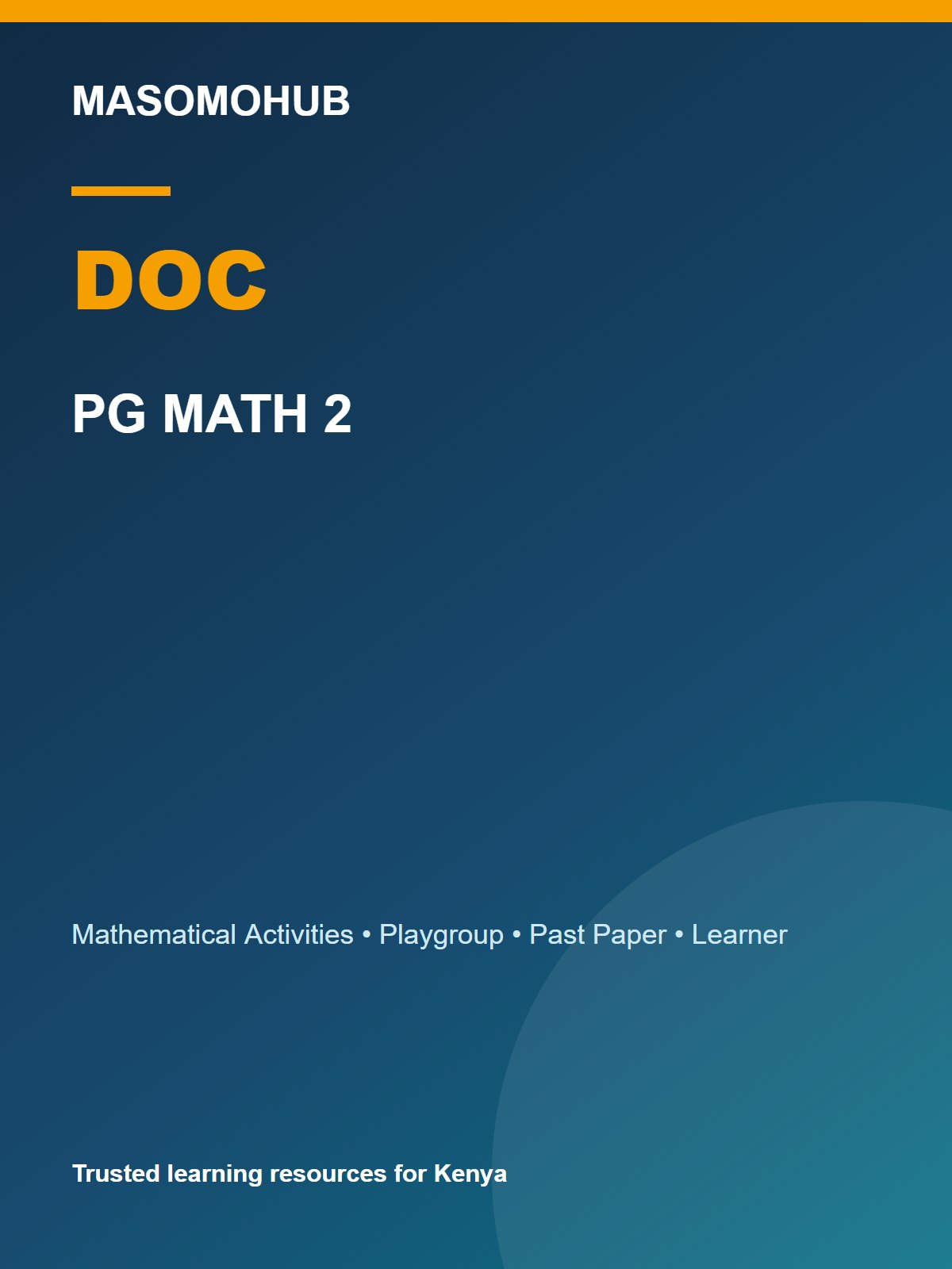 Thumbnail preview of PLAYGROUP 2025 TERM 1 OPENER EXAM - MATHEMATICS ACTIVITIES