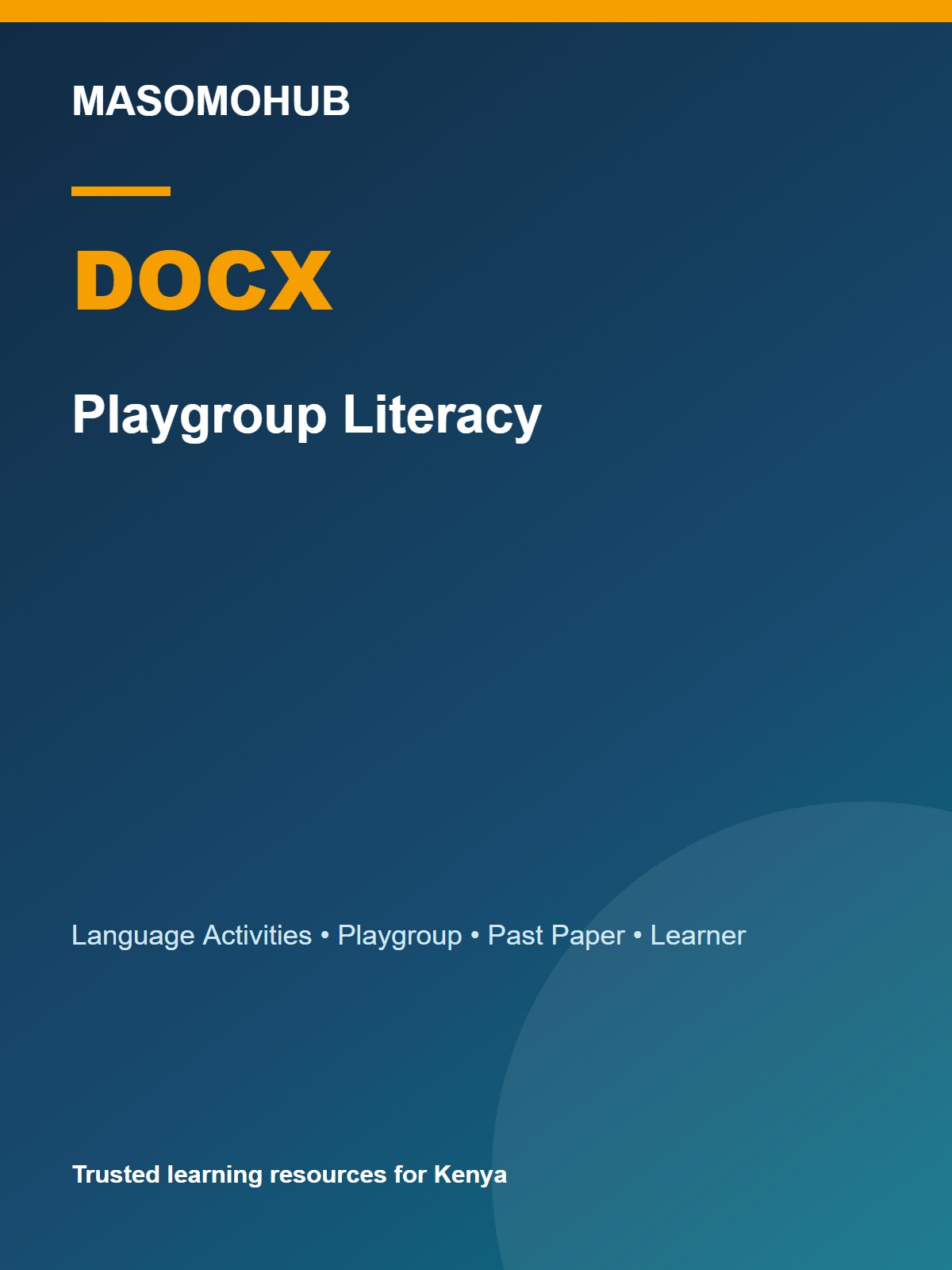 Thumbnail preview of Playgroup Literacy