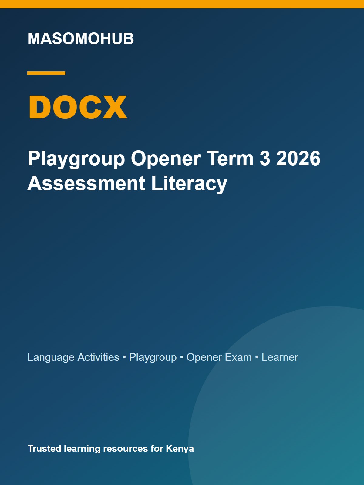 Thumbnail preview of Playgroup Opener  Term 3 2026 Assessment Literacy