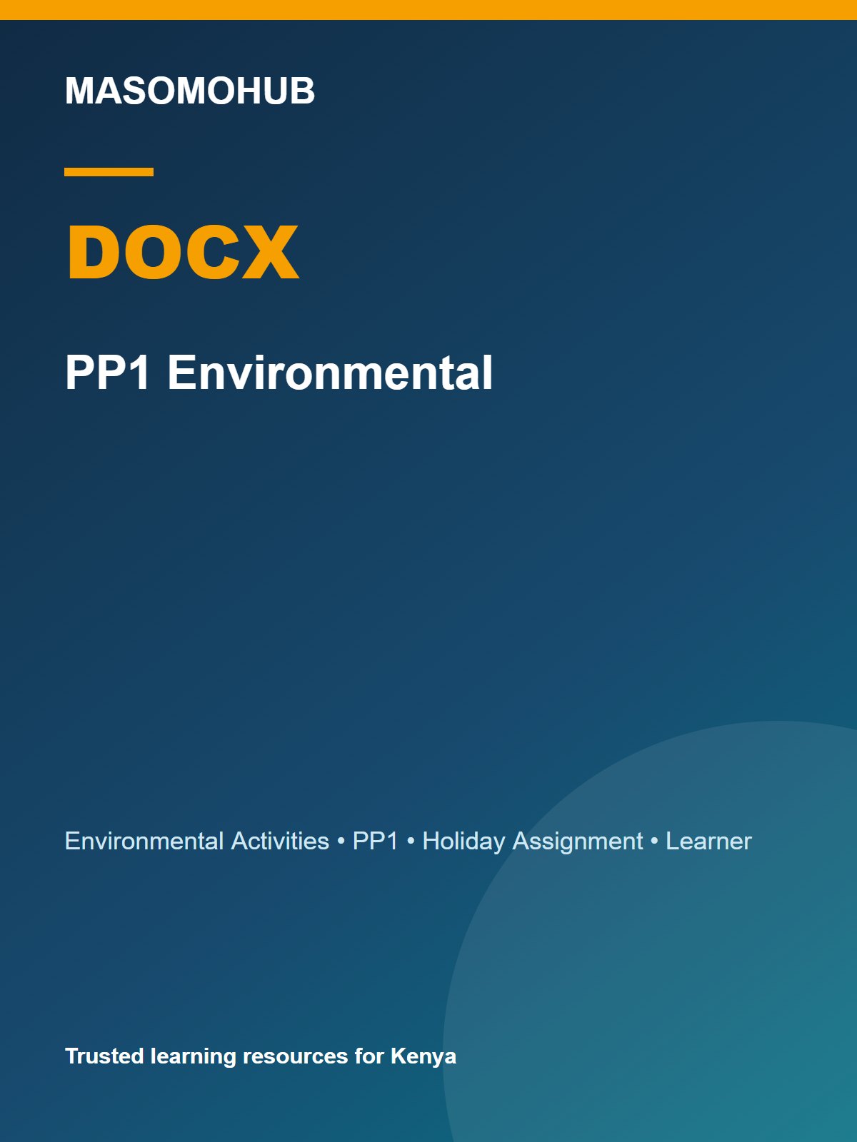 Thumbnail preview of August 2026 Holiday PP1 Environmental Assignment
