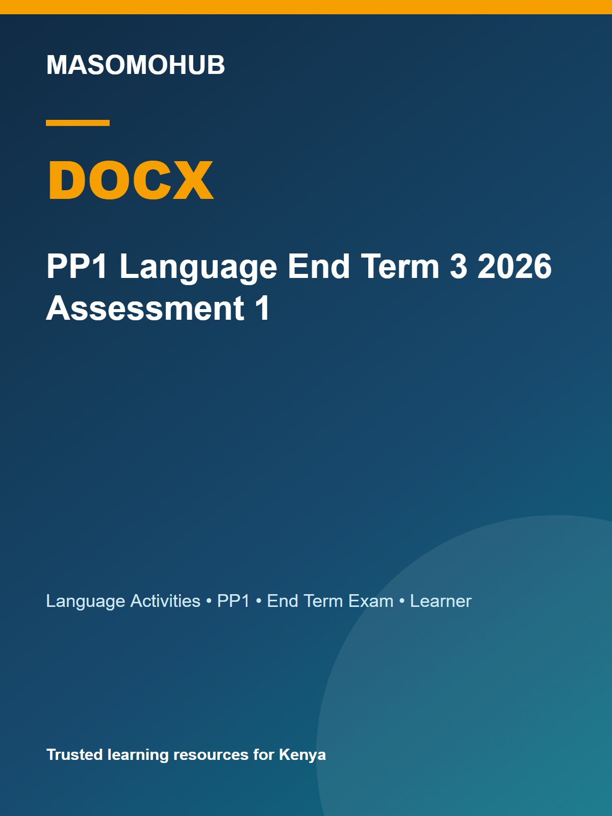 Preview of PP1 Language Activities Term 3 End-Term Exam 2026