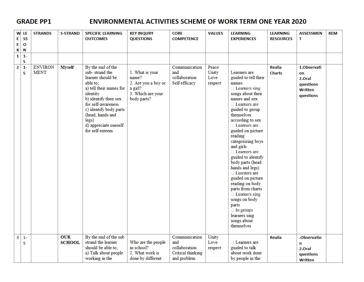 Thumbnail preview of PP1 TERM 1 2020 Environmental Activities Schemes