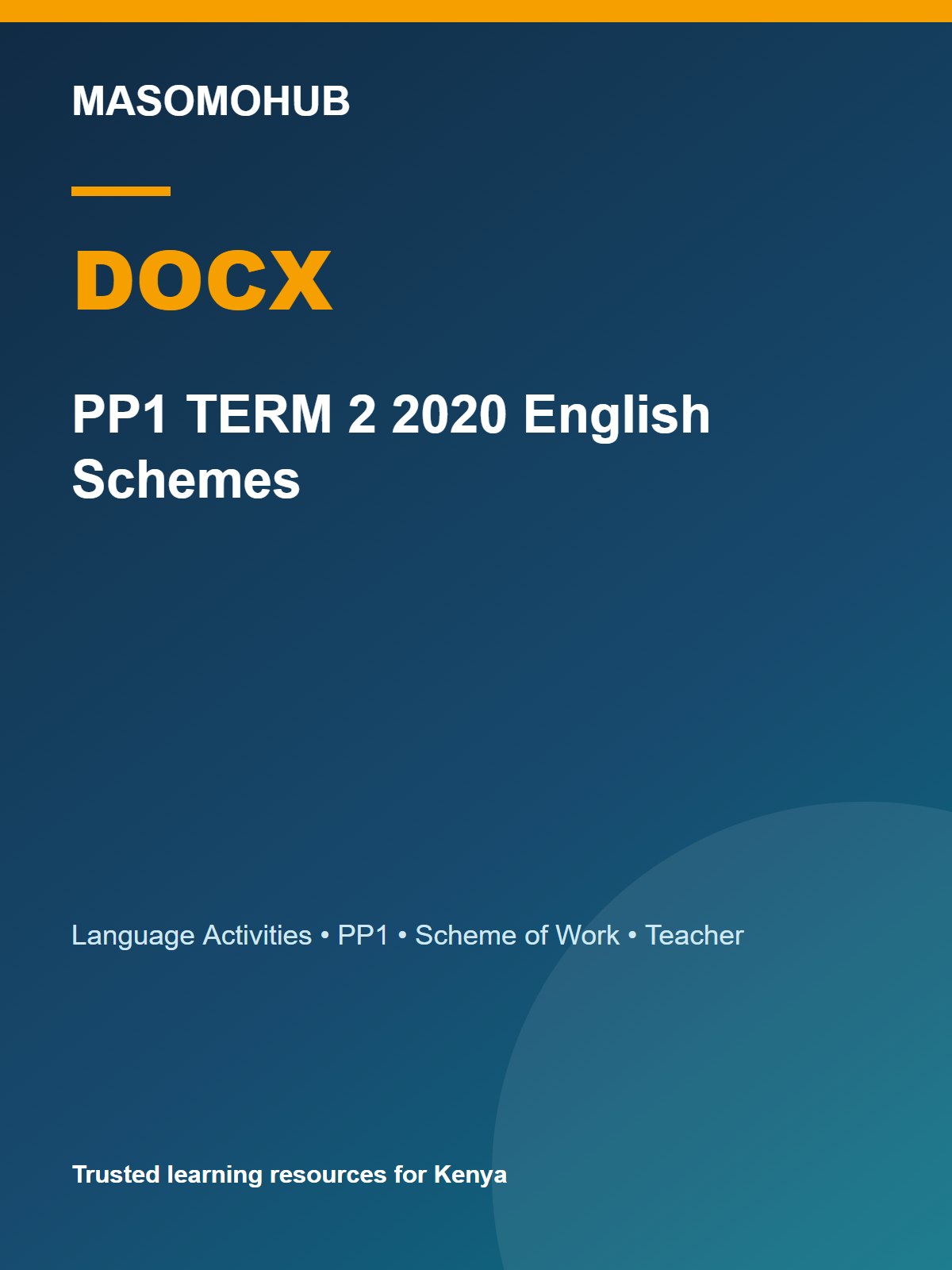 Thumbnail preview of PP1 TERM 2 2020 English Schemes