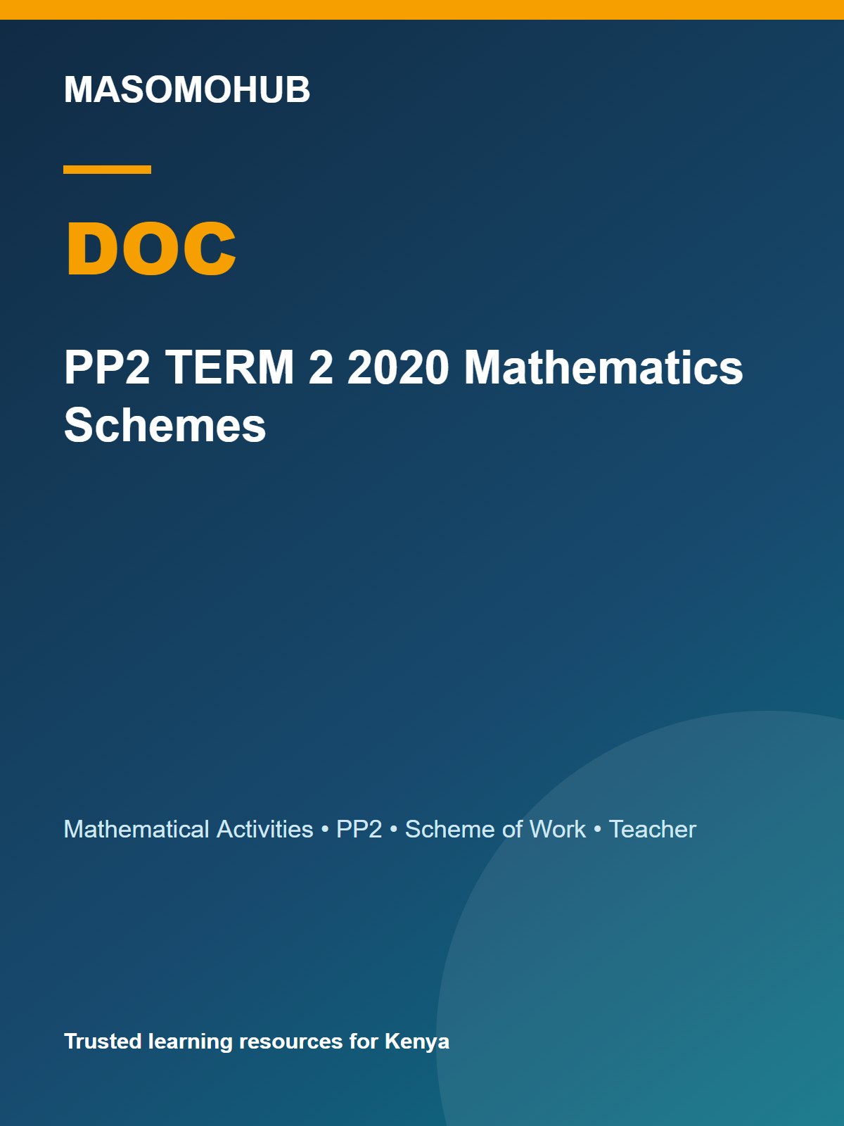 Thumbnail preview of PP2 TERM 2 2020 Mathematics Schemes