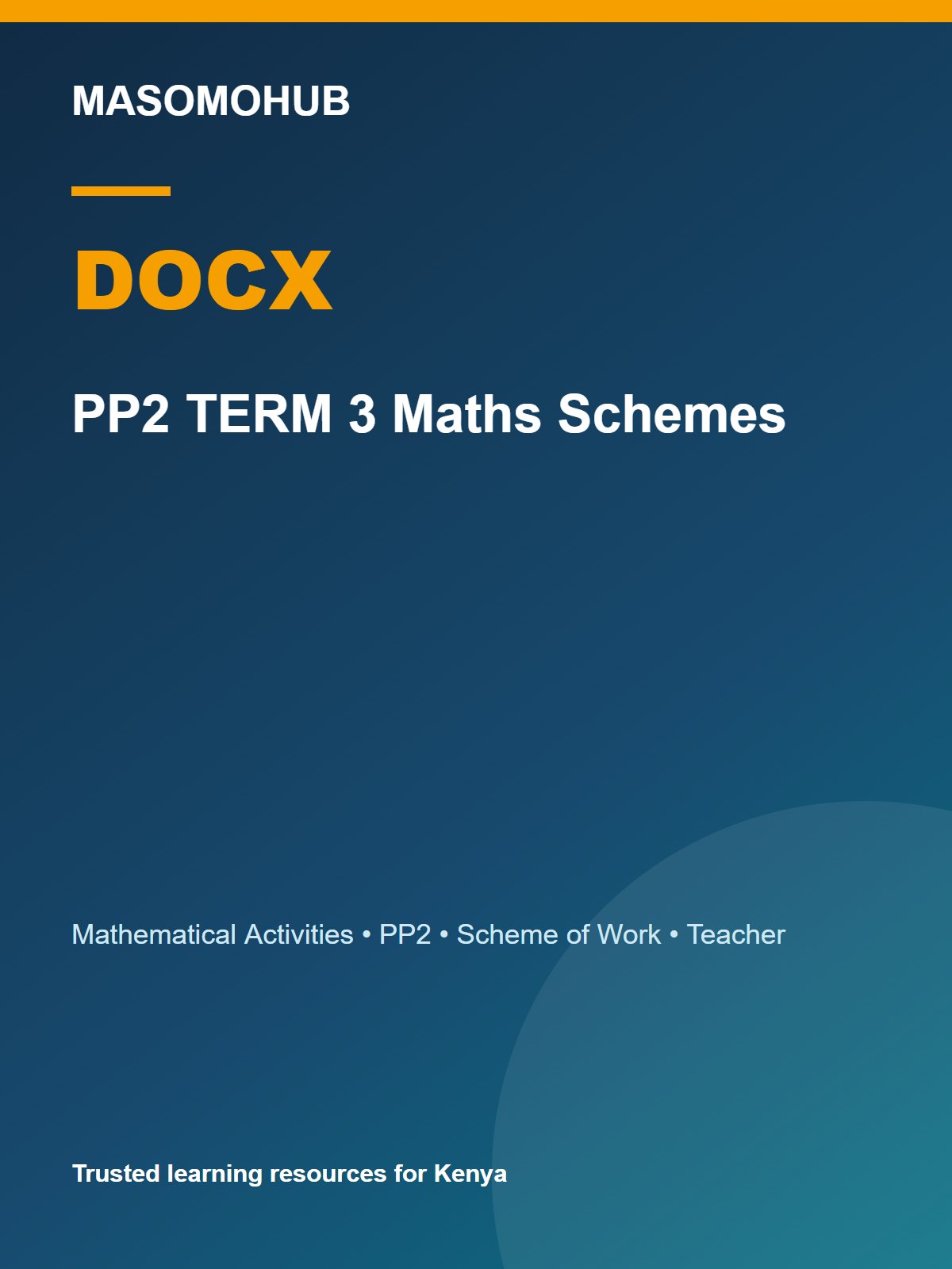 Preview of PP2 Mathematical Activities Schemes of Work Term 3